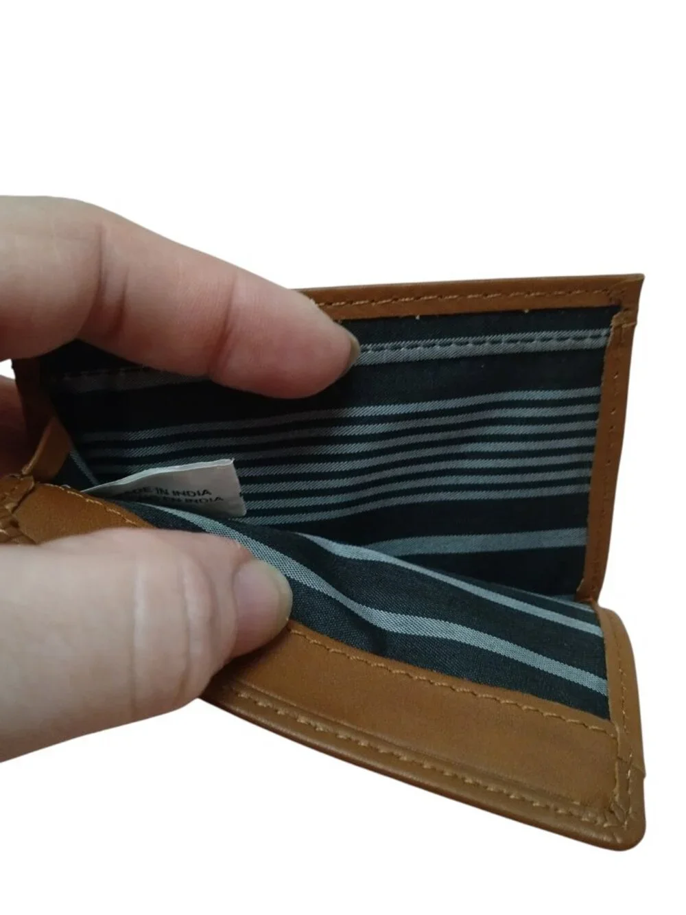 Buxton Leather Brown Credit Card ID Holder Unisex Slim Classic Casual Money